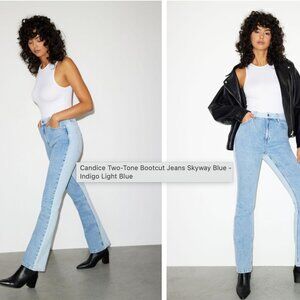 Candice two-tone bootcut jeans